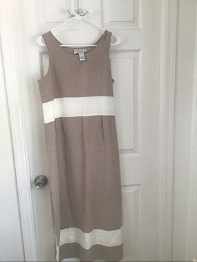 REAL COMFORT 100% Linen Maxi Dress size Medium